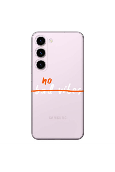 Other Samsung S23 No bad vibes 2 Transparent Silicone TPU Θήκη