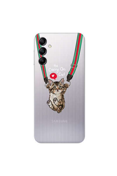 Other Samsung A24 Swinging cat Transparent Silicone TPU Θήκη