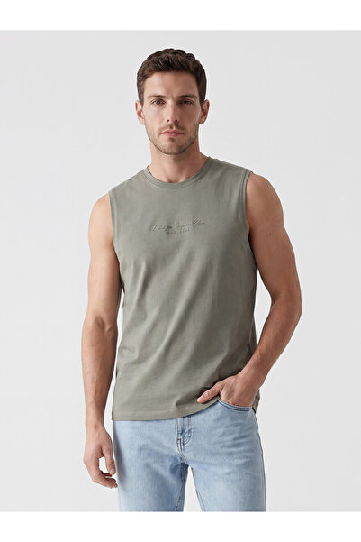 LC Waikiki Vizyon New Season Crew Neck Printed Men's Sleeveless T-Shirt