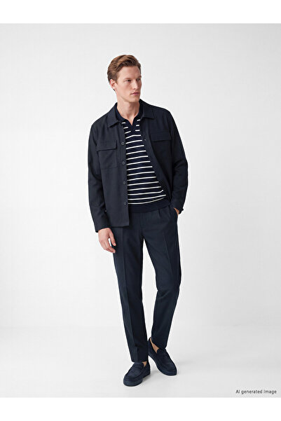 LC Waikiki Nevavm Regular Fit Linen Blend Men's Pleated Trousers with a Diffe...