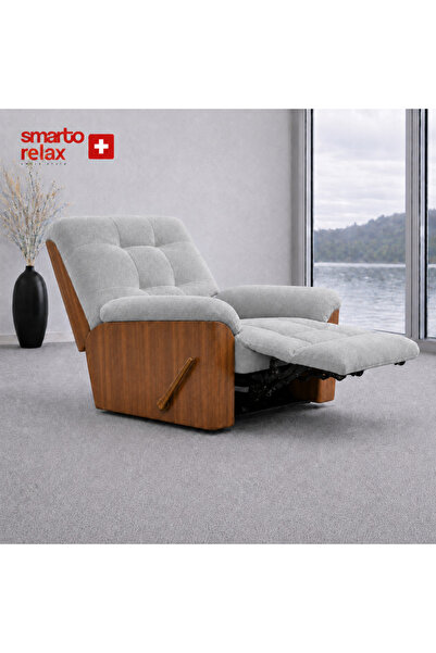 Smarto relax Ticino Manuel TV Koltuğu Ahşap Yan Panelli Polyester Kumaş Baba ...