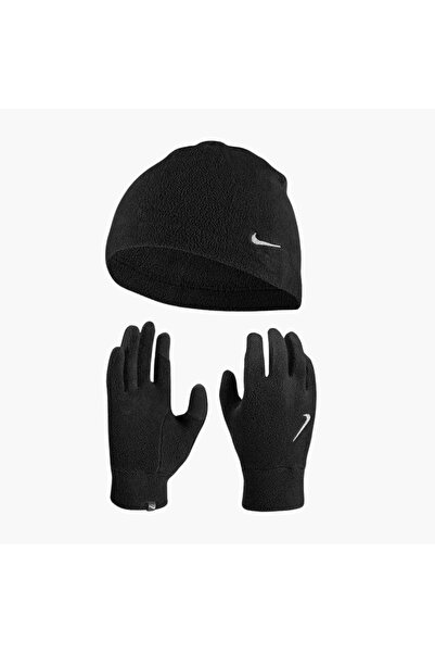 Nike Sportswear Fleece Bere ve Eldiven Siyah