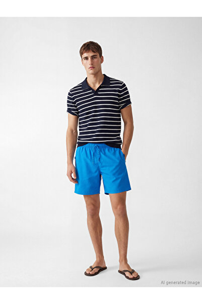 LC Waikiki Nevavm Short Length Men's Swim Shorts with Difference in Length
