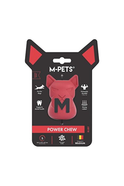 M-PETS Power Chew Rubber Dog Treat Toy Ruby (S)