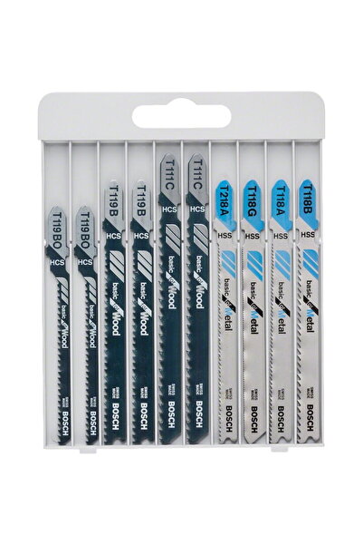 Bosch Saw blade Top Bottom Set , Metal/Wood, 10 pcs
