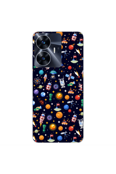 Other Realme Note 50 Small planets Transparent Silicone TPU Θήκη