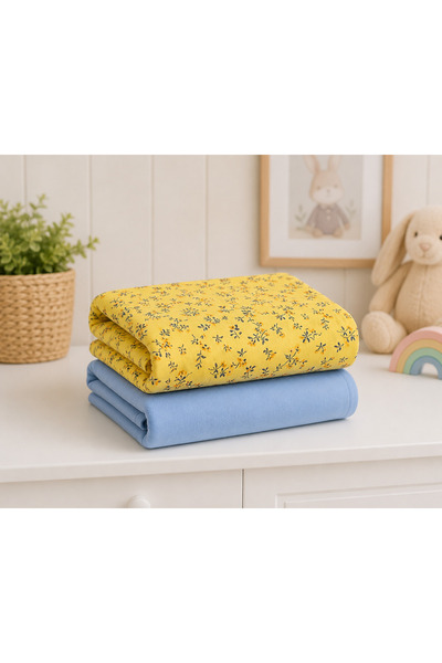 EIFIN XL Yazlık Bebek Örtüsü %100 Pamuk Saten 2li Set 75x100cm