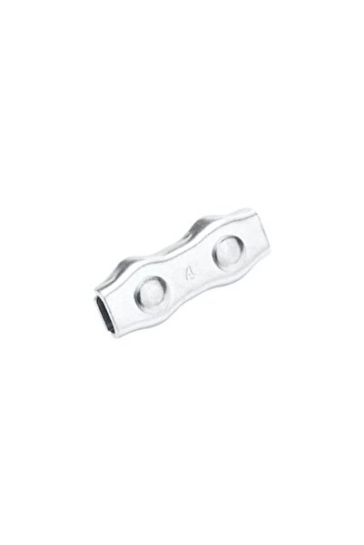 SHOPIENS Set de 2 cleme plate pentru cablu Ø4mm, din oțel galvanizat, cu 2 șu...