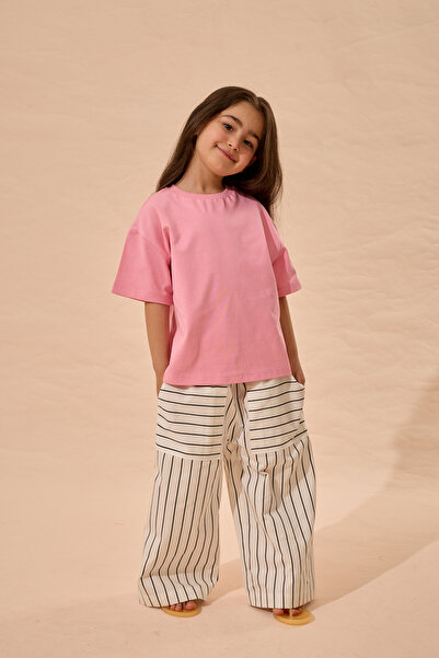Fahhar Kids Tricou Basic Oversize Roz