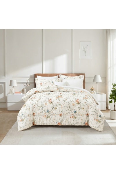 Alhabib bedding مفرش صيفي كوين مايكروفايبر كريمي مشجر يناسب سرير مقاس 200x150...