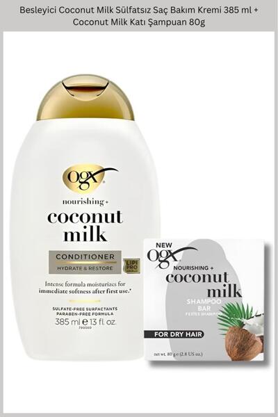 OGX Besleyici Coconut Milk Sülfatsız Saç Bakım Kremi 385 ml + Coconut Milk Ka...