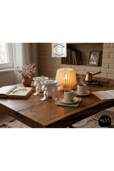 XOA Collection Vionella Light Set - Decorative Table Lamp & 2-Piece Turkish D...