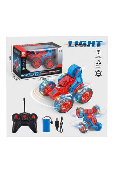PlayFun Τηλεκατευθυνόμενο αυτοκίνητο RC με φώτα LED, επαναφορτιζόμενο μέσω US...