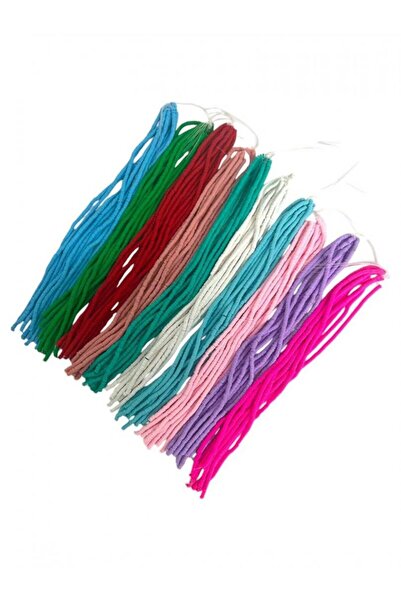 OEM Silicone Beads String 40 Cm Solid Color 10/ Top Bottom Set Dusty Pink