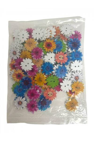 OEM Decorative Flower Shaped Wooden Buttons