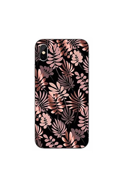 OEM Husa compatibila cu Apple iPhone X Silicon Gel Tpu Model Bronze Paradise