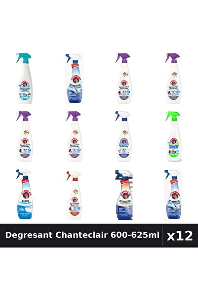 Chanteclair Set 12 Degresant Universal 600-625ml - 8 Arome, Anticalcar, Detar...