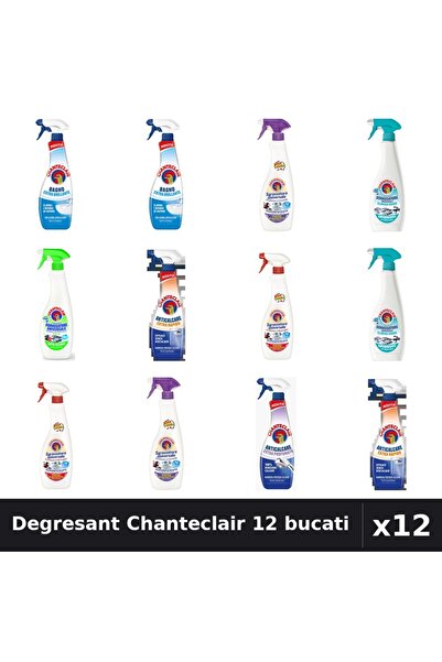 Chanteclair Set 12 Degresant Universal 600ml-625ml - 7 Arome, Anticalcar, Lav...