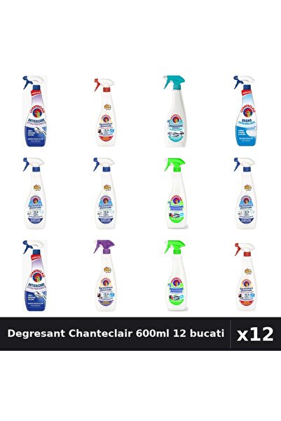 Chanteclair Set 12 Degresant Universal 600-625ml - 7 Arome, Anticalcar, Bicar...