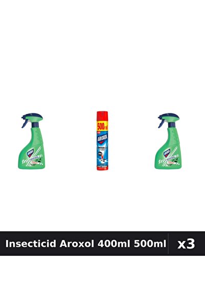 Aroxol Set 3 Spray Insecticid 400ml-500ml - Anti Gandaci, Tantari, Muste