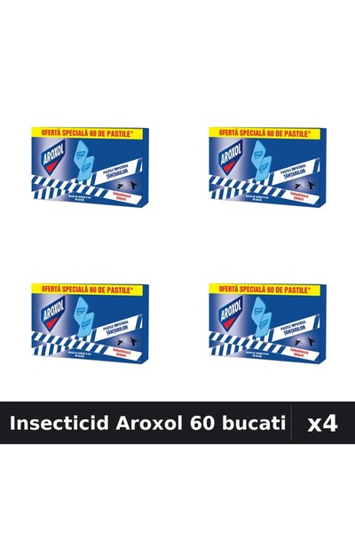 Aroxol Set 4 Insecticid Pastile Spirale Anti-Insecte 60 bucati - Protectie Casa