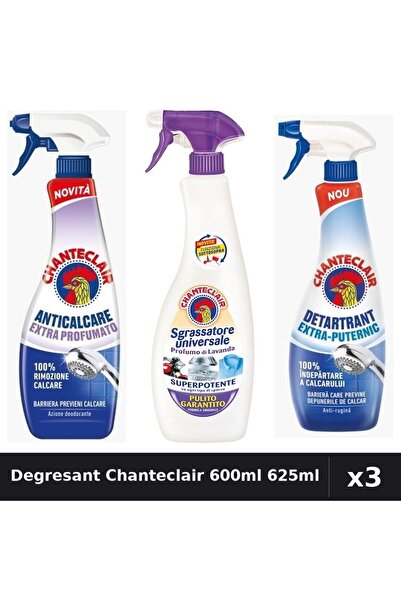 Chanteclair Set 3 Degresant Universal 600ml-625ml - Mosc Alb, Anticalcar, Det...