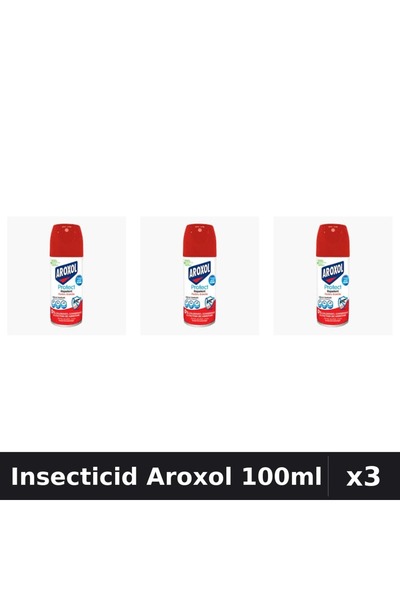 Aroxol Set 3 Spray Insecticid 100ml - Anti Gandaci, Tantari, Muste - Protectie