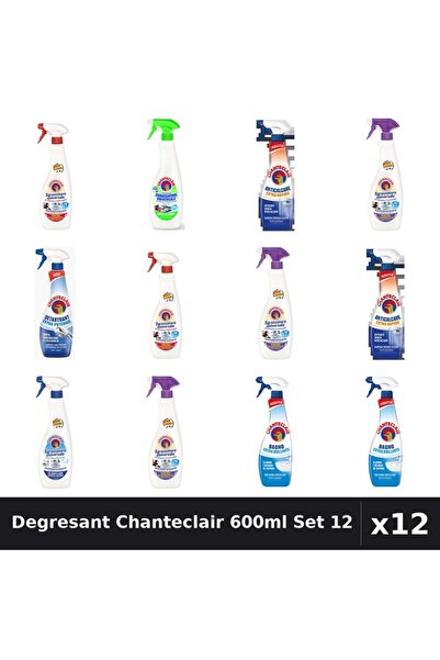 Chanteclair Set 12 Degresant Universal 600-625ml - 8 Arome Asortate Curatenie...