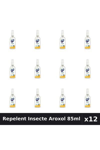 Aroxol Set 12 Loțiune Repelent Insecte 85ml - Protecție Eficientă Gandaci, Țâ...