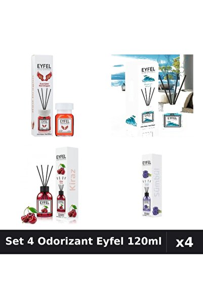 Eyfel Set 4 Odorizante Camera Betisoare, Cirese, Ocean, Red Dragon, Zambile, ...