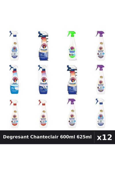 Chanteclair Set 12 Degresant Universal 600ml 625ml - 8 Arome Asortate, Bicarb...