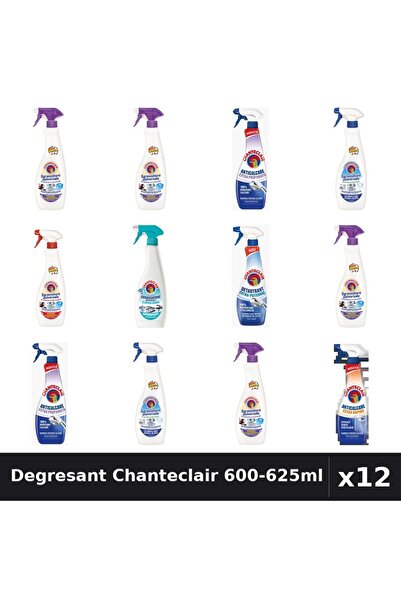 Chanteclair Set 12 Degresant Universal 600-625ml - 8 Arome Asortate Curatenie