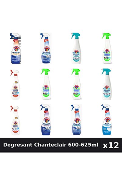 Chanteclair Set 12 Degresant Universal 600-625ml - 7 Arome, Anticalcar, Detar...