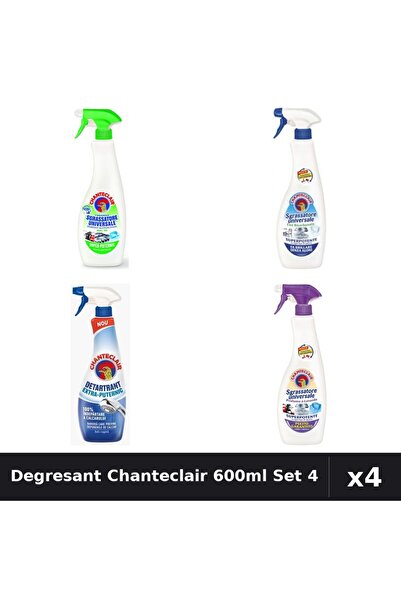 Chanteclair Set 4 Degresant Universal 600ml + Detartrant 625ml - Lămâie, Lava...