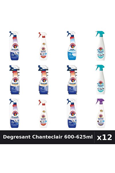 Chanteclair Set 12 Degresant Universal 600-625ml - 6 Arome Asortate, Anticalcar