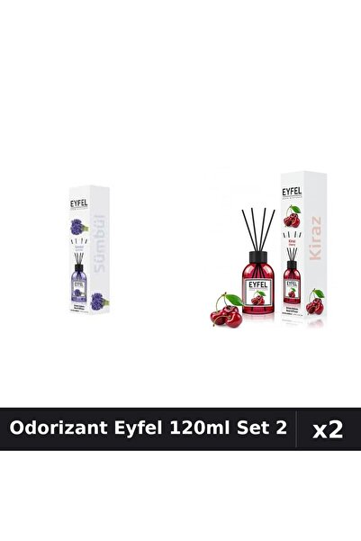 Eyfel Set 2 Odorizant Camera Betisoare 120ml - Zambile, Cirese - Parfum