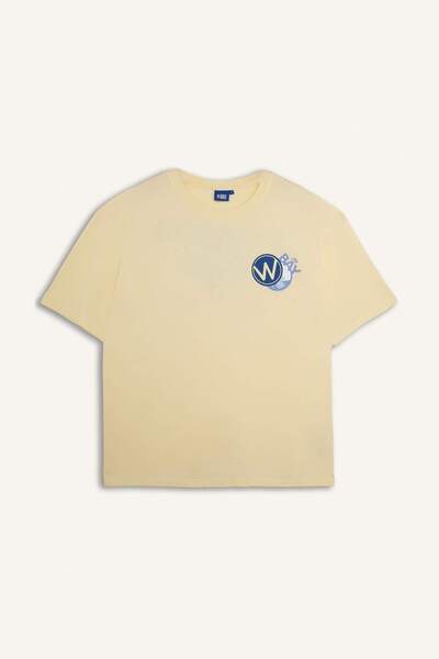 DeFacto Nba Golden State Warriors Licensed Oversized Short Sleeve Yellow T-Sh...