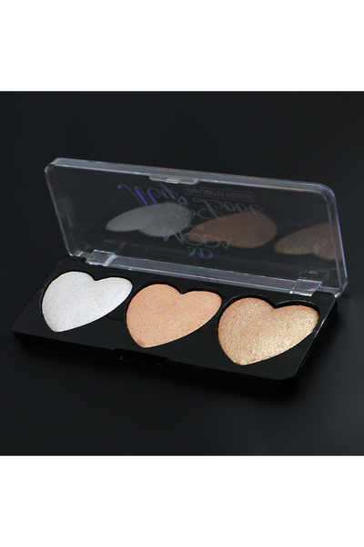 Moda Beauty – HeartGlow Triple Shimmer Highlighter Palette | باليت هارت جلو ت...
