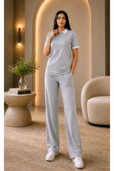SSDESİNG Nova siva polo majica sa zatvaračem, 2-dijelni set - crna