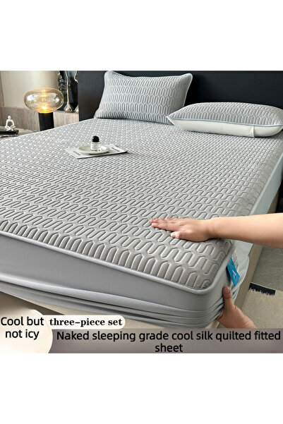 GENERAL Summer latex cooling mat three piece set bed sheet style anti slip so...