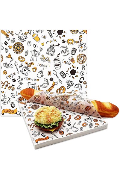 Arabest 50-Piece Deli Paper Sheets,10"x10",Wax Paper,Grease Resistant Sandwic...