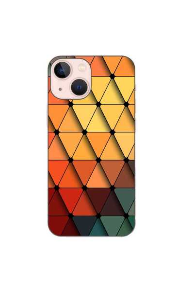 OEM Husa compatibila cu Apple iPhone 13 Mini Silicon Gel Tpu Model Abstract T...