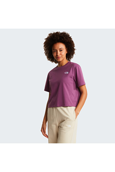 THE NORTH FACE تي شيرت W Evolutıon Simple Dome Crop Rlx Ss للسيدات باللون الأ...