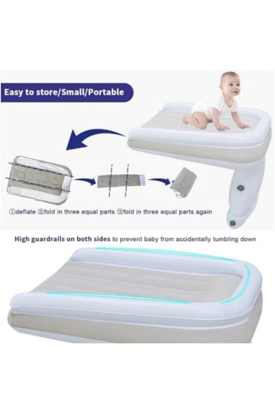 TAPIT Toddler Travel Bed Inflatable Toddler Airplane Bed Kids Bed Airplane In...
