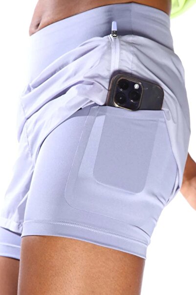 Nike Run Division 2 in 1 Reflective Shorts 8cm Kadın Taytlı 2 Cepli Reflektör...