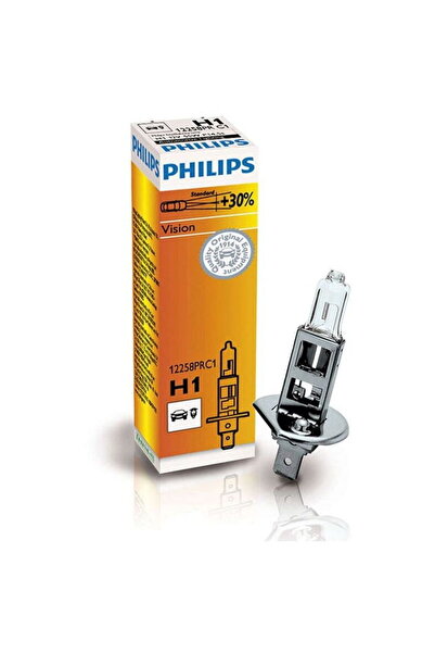 Philips Bec halogen H1, 12V, 55W, Vision +30% Cutie x1 bucata