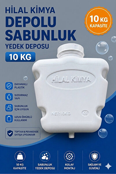 hilal kimya 10 KG Depolu Sabunluk Yedek Deposu - Sabun Tankı Yedek Parça Beya...