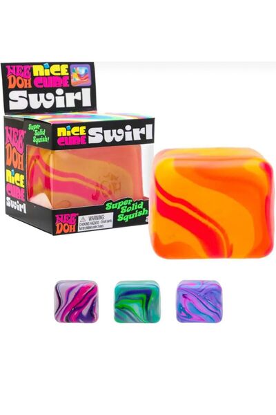 AYMARİS NeeDoh Nice Cube Swirl Renk Geçişli Stres Küpü - Ebruli Desenli Duyus...