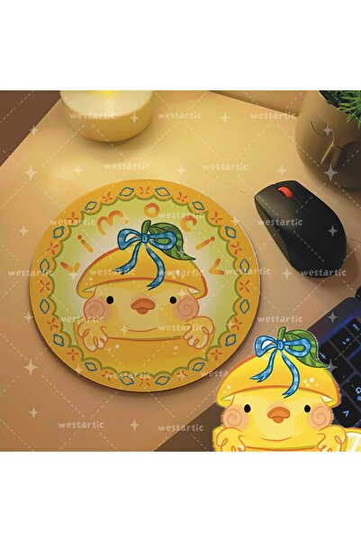 westartic Limon + Civciv = LİMOCİV Meyveler ve Hayvanlar Tasarım Mousepad Mou...