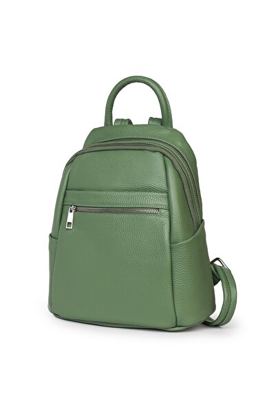 myOwn Mint green leather women's backpack Jonathan